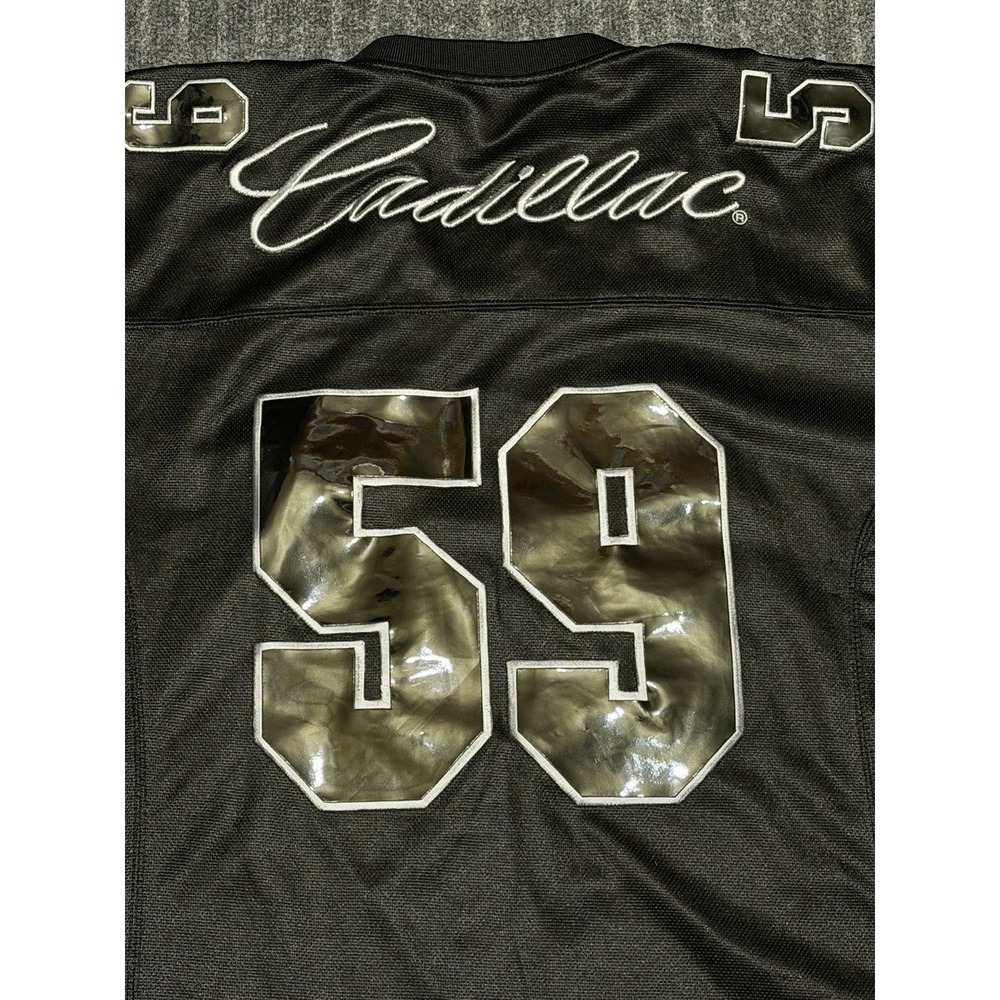 Vintage Y2k Cadillac Jersey Size Large Black Number 59 Football Jersey Shirt - Picture 6 of 7